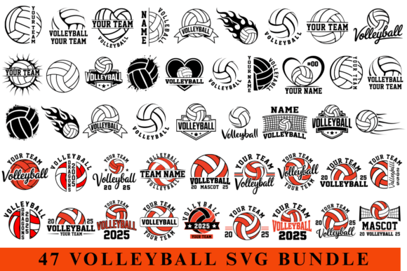 47 Volleyball Svg Bundle for Crafts and Graphics