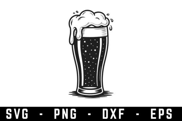Beer Glass SVG Cut File: A Versatile Graphic Design Asset for Creative Projects