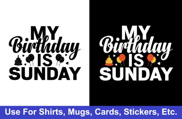 Birthday T-Shirt Design for Real Crafting Projects