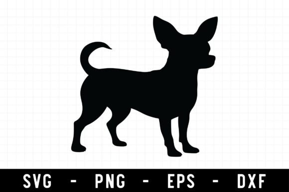 Chihuahua Dog Silhouette SVG for Crafts and Graphics