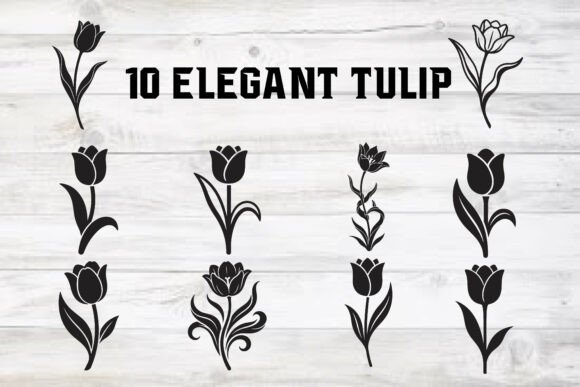Elegant Tulip SVG Bundle for Crafts and Graphics