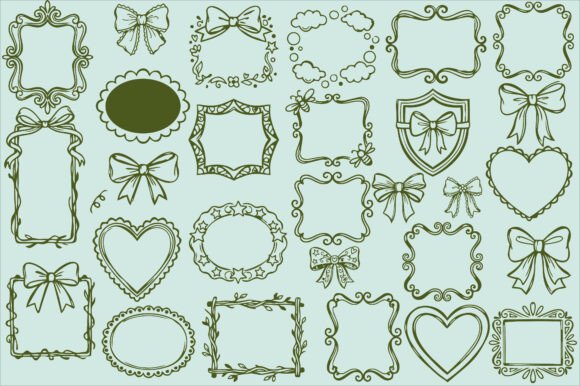 Hand Drawn Frame Clipart Bundle: Graphics with a Handmade Touch