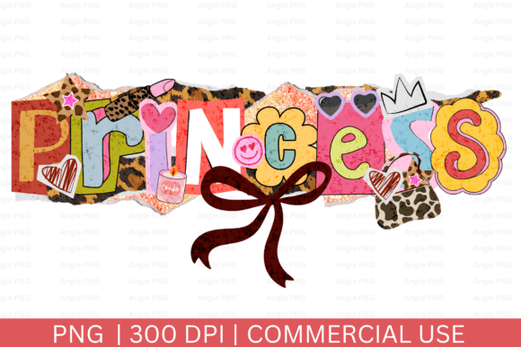 Princess Collage PNG: Graphics for Crafts & Small Business