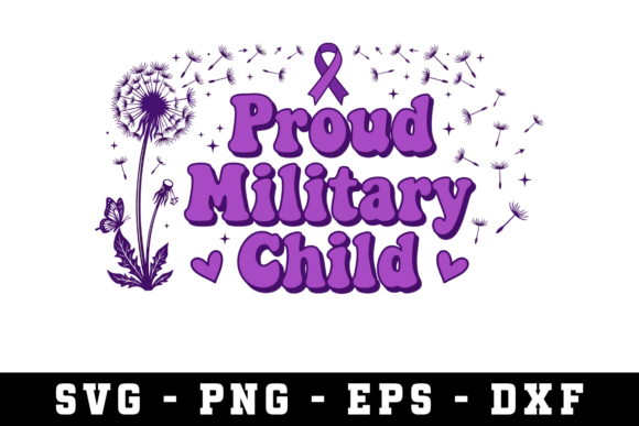 Proud Military Child Svg Graphics