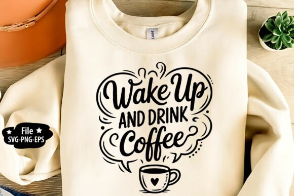 Wake Up and Drink Coffee SVG PNG for T-Shirt Designs & Graphics